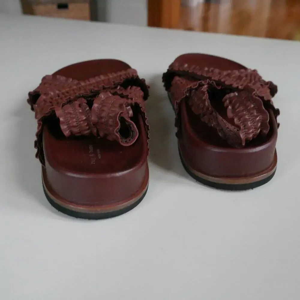 Rag & Bone Bailey Brown Leather Sandal Slingback Womens 10 - Picture 8 of 11